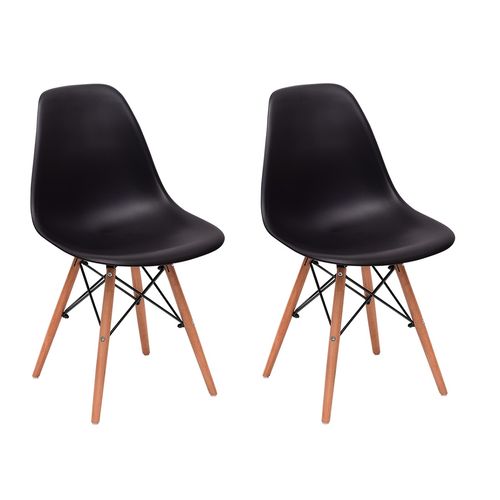 Conjunto 2 Cadeiras Charles Eames Eiffel Wood Base Madeira - Preta é bom? Vale a pena?