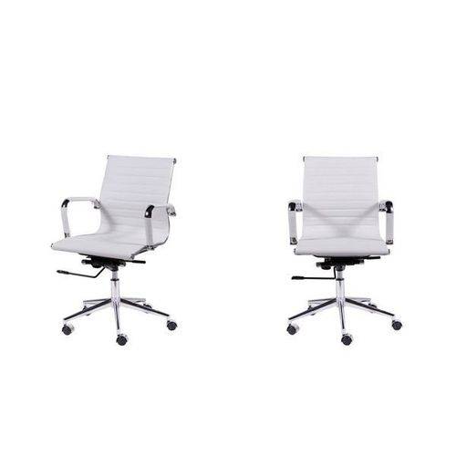 Conjunto com 2 Cadeiras de Escritório Esteirinha Charles Eames Pu Baixa Branca Inovakasa é bom? Vale a pena?