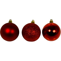 Conjunto de Bolas de Natal Brilho Glitter e Fosca Vermelha 6cm 12 Peças - Orb Christmas é bom? Vale a pena?