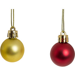 Conjunto de Bolas Lisas Vermelhas e Douradas 3cm 50 Peças - Orb Christmas é bom? Vale a pena?