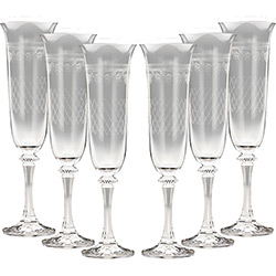 Conjunto de Taças para Champagne Kleopatra Pantografada 175ml Cristalina 6 Peças - Rojemac é bom? Vale a pena?