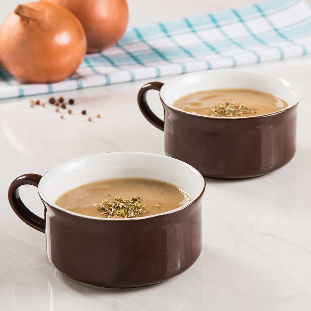 Conjunto de Tigelas de Sopa em Cerâmica 350ml 2 Peças Marrom - La Cuisine é bom? Vale a pena?