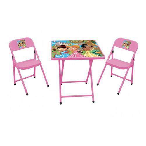 Conjunto Dobrável Infantil Sapeca com 2 Cadeiras - Rosa Princesas - Metalmix é bom? Vale a pena?
