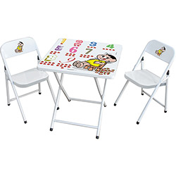 Conjunto Mesa + 2 Cadeiras Infantis Sapeca Magali Aço Branco - Metalmix é bom? Vale a pena?