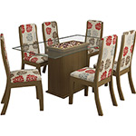 Conjunto Mesa de Jantar Adradecor + 6 Cadeiras Click Flroal Imbuia/Floral Harmonia - Classic Home é bom? Vale a pena?
