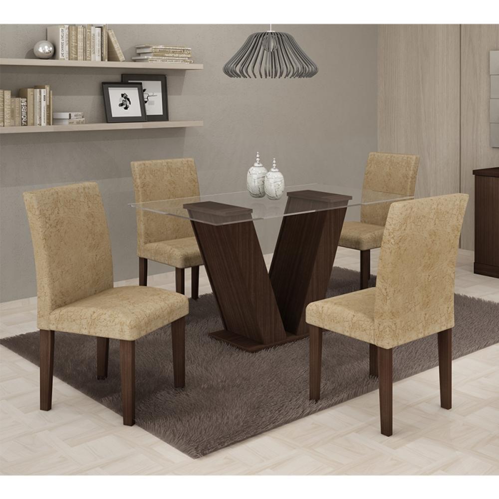 Conjunto Mesa De Jantar Com 4 Cadeiras Classic Cappuccino - Cel Móveis é bom? Vale a pena?