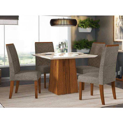 Conjunto Mesa de Jantar Itália Dj Móveis 1m C/ 4 Cadeiras Áurea – Rústico/terrara/offwhite/bronze é bom? Vale a pena?
