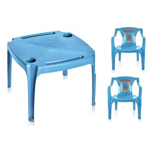 Conjunto Mesa Mesinha Infantil com 2 Cadeiras Poltrona Meninos Azul é bom? Vale a pena?