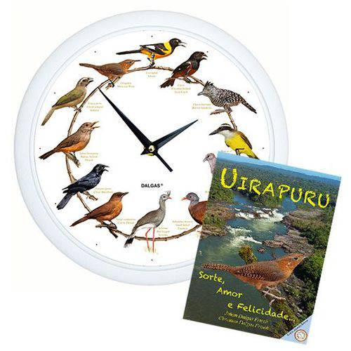 Conjunto Relógio de Parede com Sons de Pássaros com Borda na Cor Branca (Adendo Sonoro) e Livro Uira é bom? Vale a pena?