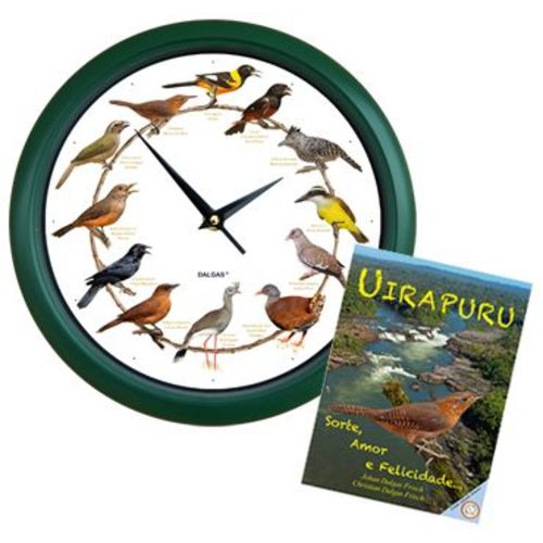 Conjunto Relógio de Parede com Sons de Pássaros com Borda na Cor Verde (adendo Sonoro) e Livro Uirap é bom? Vale a pena?