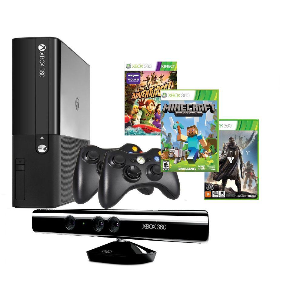 Console Xbox 360 250gb + Kinect Sensor + 3 Jogos + 2 Controles Sem Fio é bom? Vale a pena?