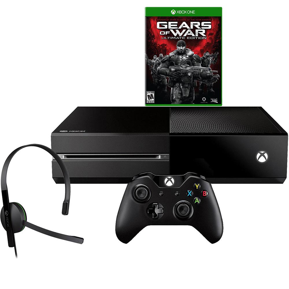 Console Xbox One 500GB + Game Gears of War: Ultimate Edition (Via Download) + Headset com Fio + Controle Wireless é bom? Vale a pena?