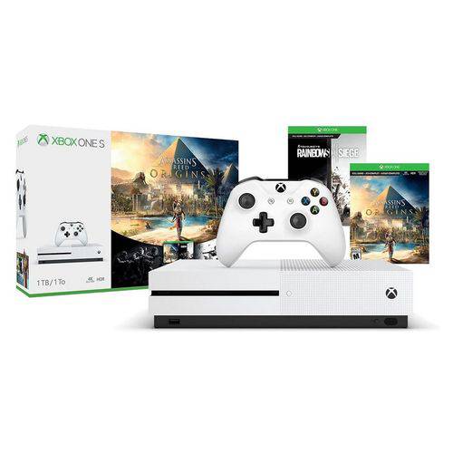 Console Xbox One S 1TB + Assassin S Creed + Rainbow Six + Game Pass é bom? Vale a pena?