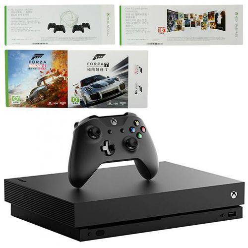 Console Xbox One X de 1tb Microsoft 1787 Bivolt + 2 Jogos Forza - Preto é bom? Vale a pena?