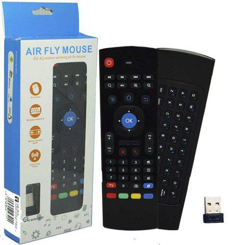 Controle Mini Teclado Air Mouse Wireless Sem Fio Android Pc Tv MX3 MX-3A Preto é bom? Vale a pena?