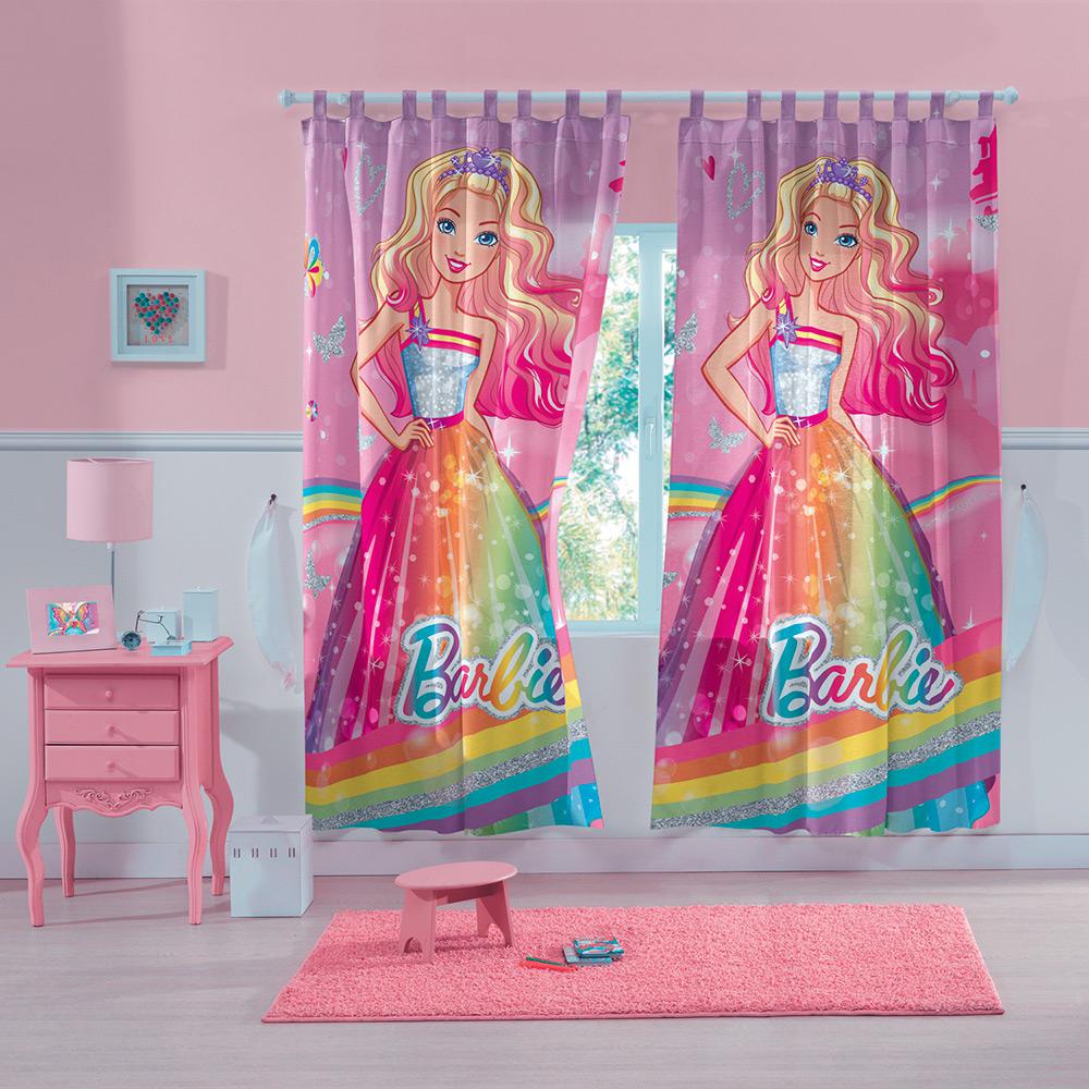 Cortina Barbie Reino do Arco-Íris 150x220cm com 2 Peças - Lepper é bom? Vale a pena?