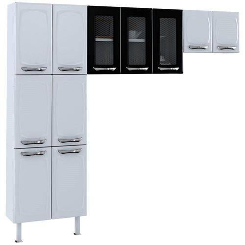 Cozinha Compacta Leblon em Aço 11 Portas Branco/Preto - Colormaq é bom? Vale a pena?