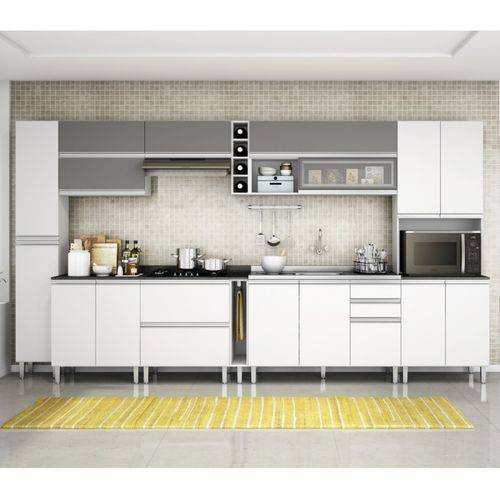 Cozinha Completa Modulada Evidencce Branco Prata 11 Módulos Mobile é bom? Vale a pena?