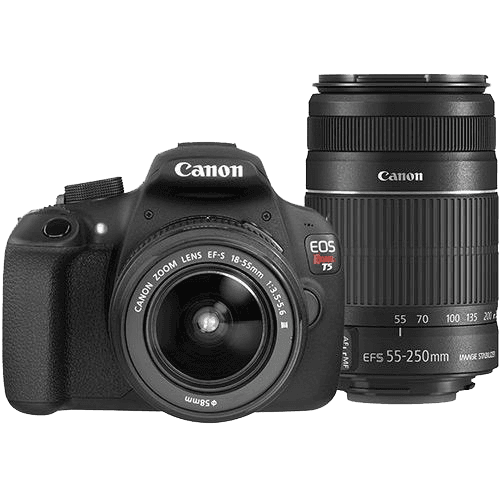 Câmera Digital DSLR Canon EOS Rebel T5 12.2MP Lente EF-S 18-55mm f/3.5-5.6 + Lente EF-S 55-250mm IS II é bom? Vale a pena?