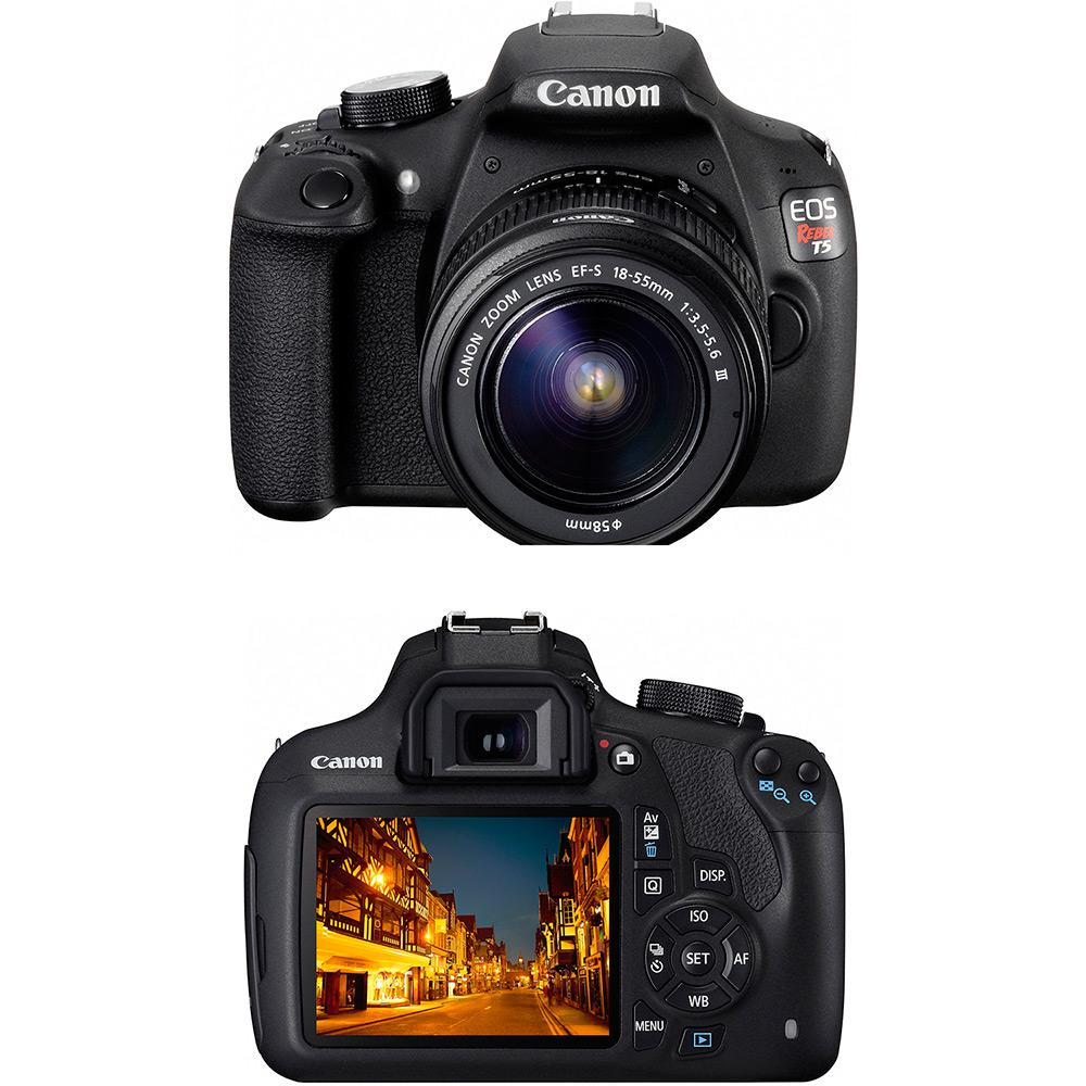 Câmera Digital DSLR Canon EOS Rebel T5 18MP Lente EF-S18-55mm III - Preta é bom? Vale a pena?