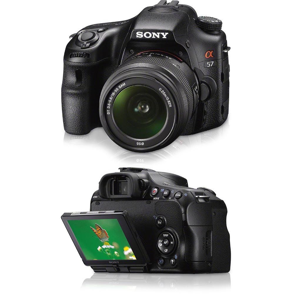 Câmera Digital Sony DSLR Alpha A57 16.1 MP Lentes Intercambiáveis Lente SAL18-55mm Preta é bom? Vale a pena?