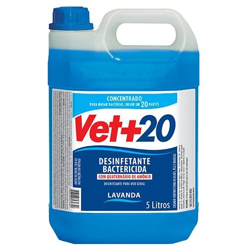 Desinfetante Vet+20 Lavanda Bactericida - 5l é bom? Vale a pena?