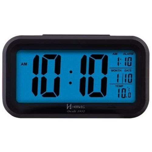 Despertador Digital Led Visor Azul Herweg com Luz Noturna Termometro e Calendario de Mesa Luxo é bom? Vale a pena?