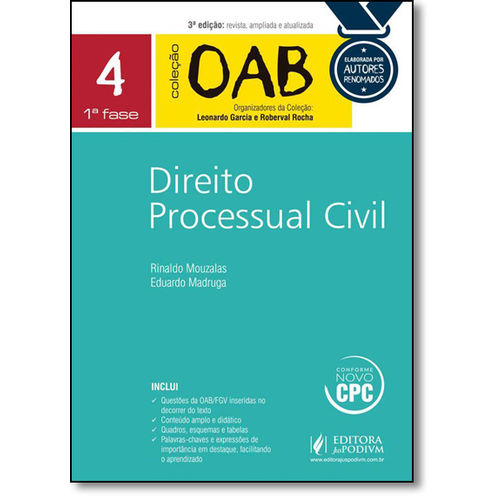 Direito Processual Civil - Vol.4 1ª Fase - Coleção Oab - 2017 é bom? Vale a pena?