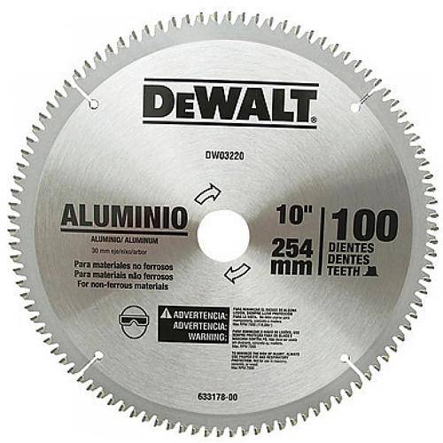 Disco de Serra Circular de 10 Pol. para Alumínio/Madeira - 100 Dentes Dewalt-Dw03220 é bom? Vale a pena?