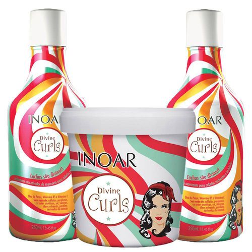 Divine Curls Inoar - Kit de Shampoo Low Poo 250ml + Condicionador 250ml + Máscara 450g é bom? Vale a pena?