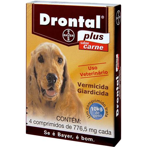 Drontal Plus Sabor Carne Cães Até 10Kg 4 Comprimidos - Bayer é bom? Vale a pena?