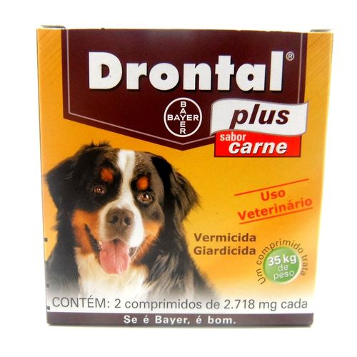 Drontal Plus Sabor Carne Cães Até de 35kg 2 Comprimidos é bom? Vale a pena?