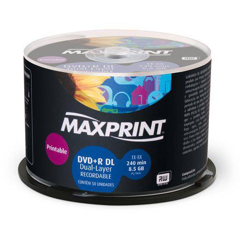 DVD Dual Layer Printable 50608-5 Maxprint é bom? Vale a pena?