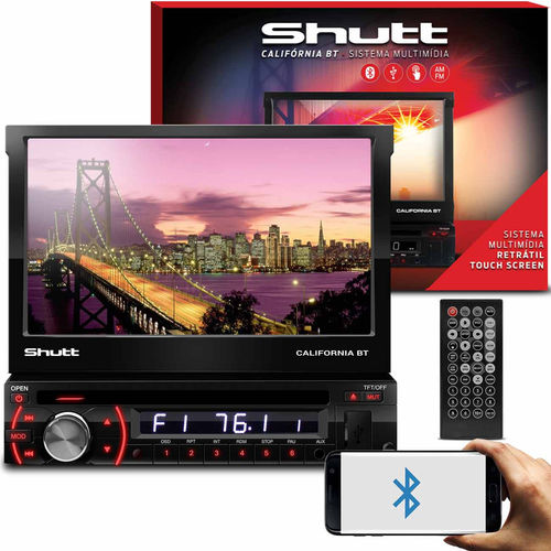 DVD Player Shutt Califórnia BT 7 Pol Bluetooth USB MP3 MP4 FM Entrada Câmera Ré é bom? Vale a pena?