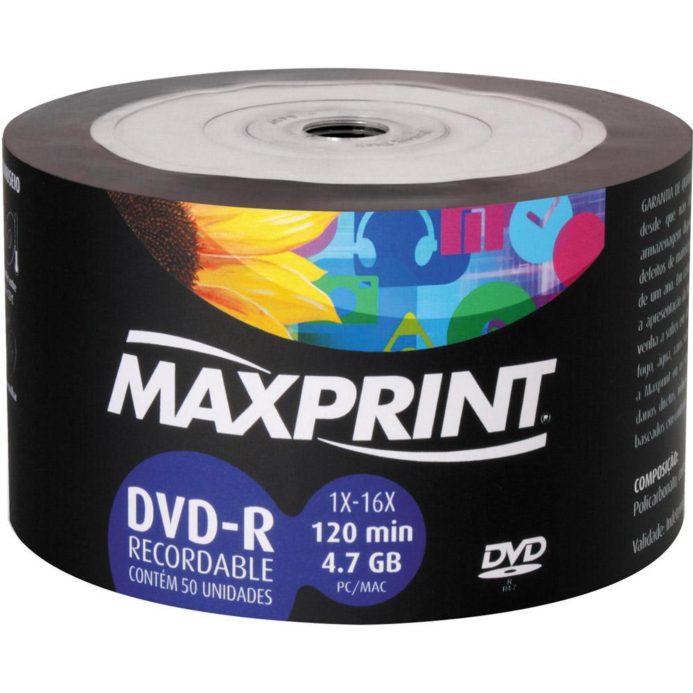DVD-R Bulk Maxprint 4.7GB/120min 16x (Pino c/ 50) é bom? Vale a pena?