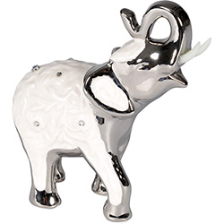 Elefante Decorativo NA0362 de Cerâmica Prata/Branco - BTC é bom? Vale a pena?
