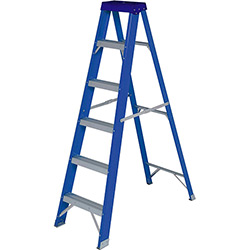 Escada Fibra de Vidro Dupla Azul - Mor é bom? Vale a pena?