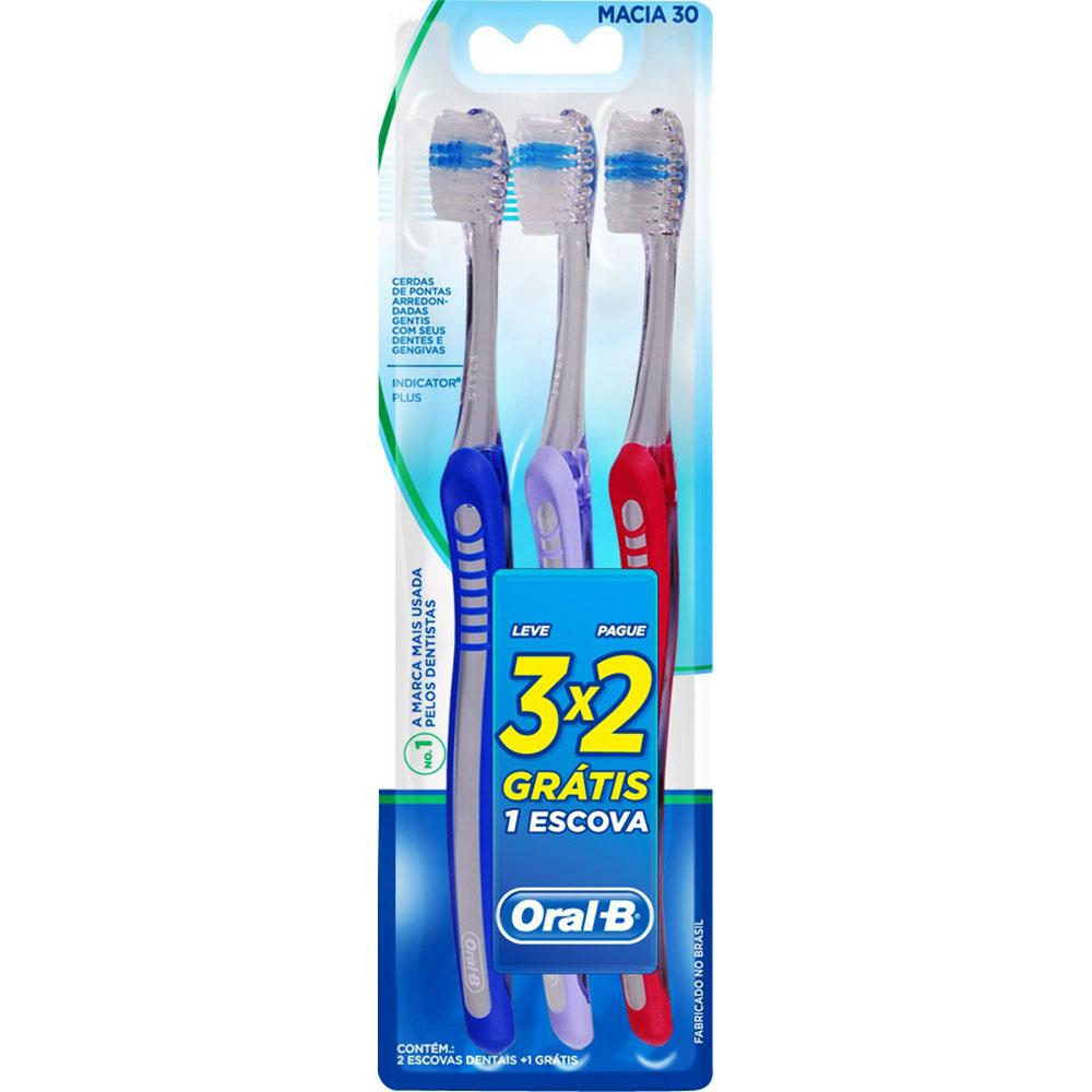 Escova Dental Indicator Plus Leve 3 Pague 2 - 30 Macia - Oral-B é bom? Vale a pena?