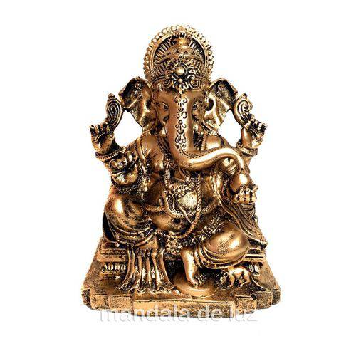 Estátua de Ganesha Sentado Dourado Resina 13cm é bom? Vale a pena?