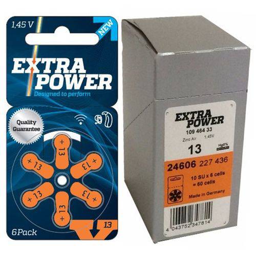 EXTRA POWER - 13 / PR48 - Bateria para Aparelho Auditivo - 60 Unidades é bom? Vale a pena?