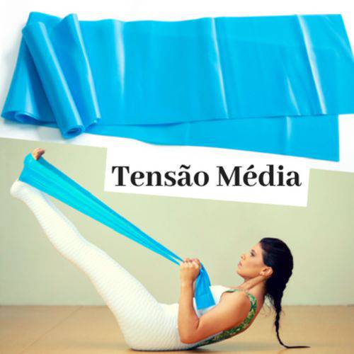 Faixa Elástica Yoga Pilates Tipo Thera Band Azul Tensão Média 1m50cm Pbk Sports é bom? Vale a pena?