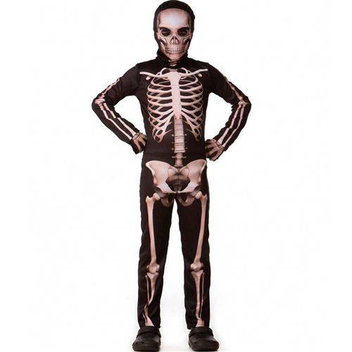 Fantasia de Halloween Infantil Masculino Esqueleto com Gorro Estampado é bom? Vale a pena?