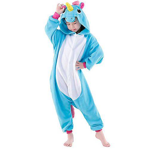Fantasia de Unicornio Macacão Infantil Kingurumi Azul e Branco Unissex é bom? Vale a pena?