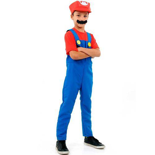 Fantasia Super Mario Luxo Infantil com Chapéu e Bigode é bom? Vale a pena?