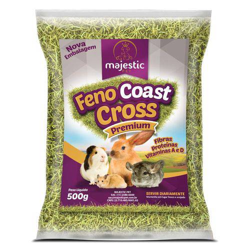 Feno Coast Cross Super Premium para Roedores Pacote 500g - Majestic Pet é bom? Vale a pena?