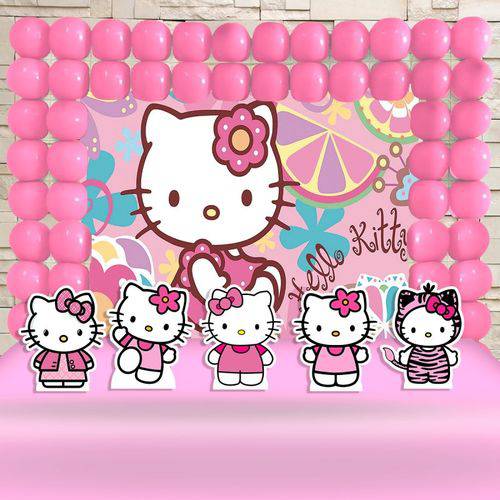 Festa Aniversario Hello Kitty Decoração Cenario Kit Ouro é bom? Vale a pena?