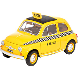 Fiat 500 Táxi Escala 1:16 - Gold - Burago é bom? Vale a pena?