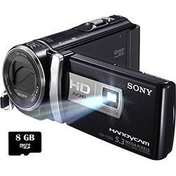 Filmadora Full HD Sony HDR-PJ200 30x Zoom Óptico Projetor Integrado Cartão de 8GB é bom? Vale a pena?