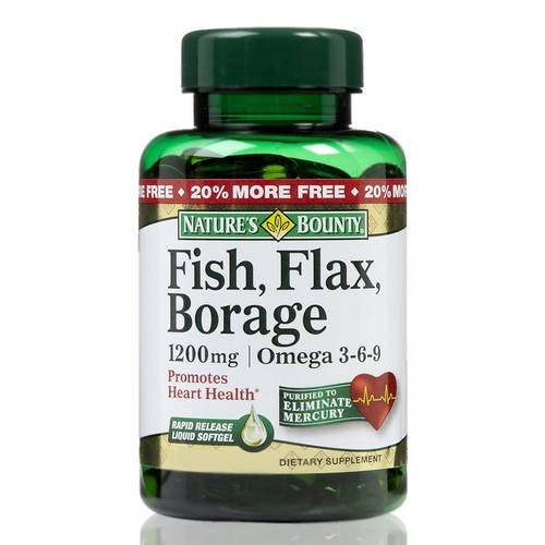 Fish, Flax E Borage E Vitamina E (Ômegas 3-6-9) - 80 Cápsulas - Natures Bounty é bom? Vale a pena?