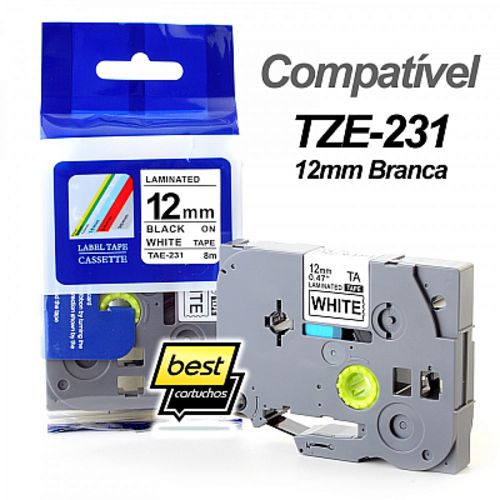 Fita Compatível TZe-231 (12mm) para Rotulador Brother (Preto Sobre Branco) é bom? Vale a pena?
